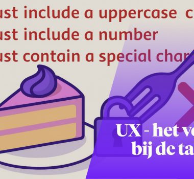Titel - UX - het vorkje bij de taart