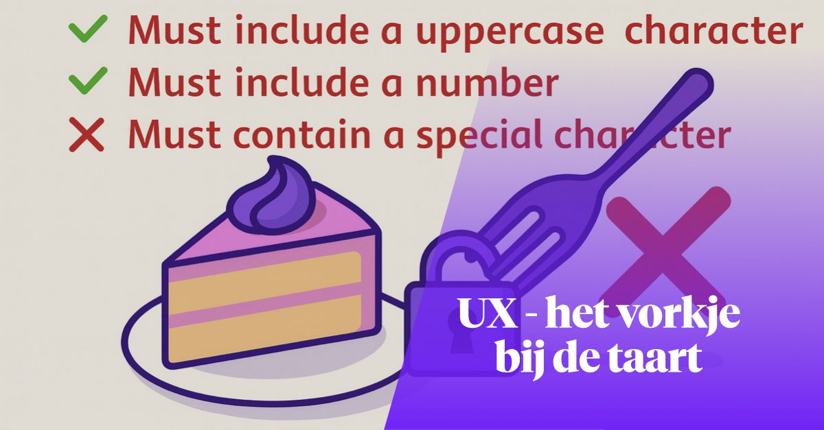 Titel - UX - het vorkje bij de taart